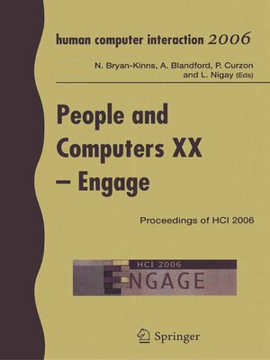 cover image of People and Computers XX--Engage